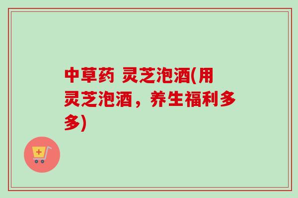 中草药 灵芝泡酒(用灵芝泡酒，养生福利多多)