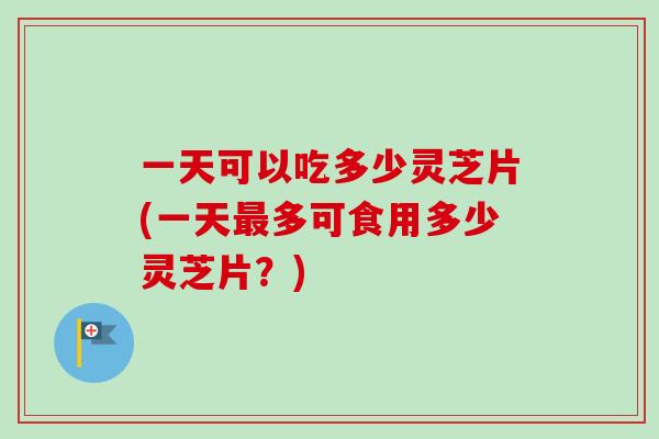 一天可以吃多少灵芝片(一天多可食用多少灵芝片？)