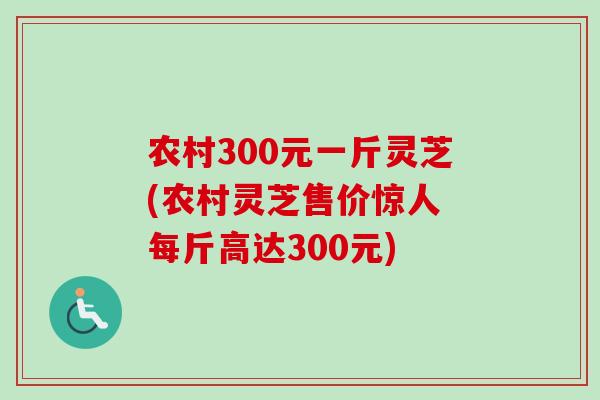 农村300元一斤灵芝(农村灵芝售价惊人 每斤高达300元) 农村300元一斤灵芝(农村灵芝售价惊人 每斤高达300元)