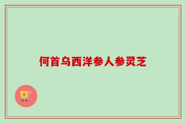 何首乌西洋参人参灵芝 何首乌西洋参人参灵芝