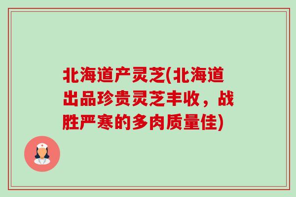 北海道产灵芝(北海道出品珍贵灵芝丰收,战胜严寒的多肉质量佳) 北海道产灵芝(北海道出品珍贵灵芝丰收,战胜严寒的多肉质量佳)