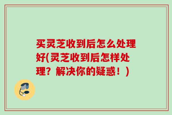 买灵芝收到后怎么处理好(灵芝收到后怎样处理？解决你的疑惑！)