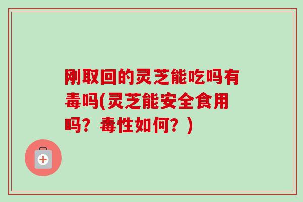 刚取回的灵芝能吃吗有毒吗(灵芝能安全食用吗?毒性如何?) 刚取回的灵芝能吃吗有毒吗(灵芝能安全食用吗?毒性如何?)
