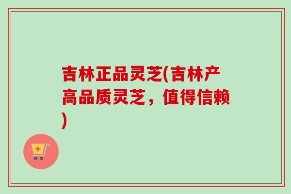 吉林正品灵芝(吉林产高品质灵芝,值得信赖) 吉林正品灵芝(吉林产高品质灵芝,值得信赖)