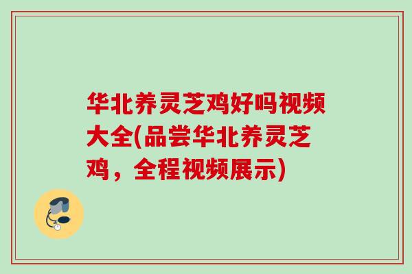 华北养灵芝鸡好吗视频大全(品尝华北养灵芝鸡,全程视频展示) 华北养灵芝鸡好吗视频大全(品尝华北养灵芝鸡,全程视频展示)