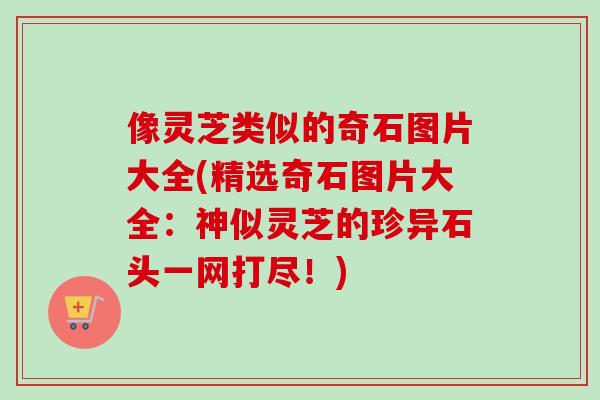 像灵芝类似的奇石图片大全(精选奇石图片大全：神似灵芝的珍异石头一网打尽！)