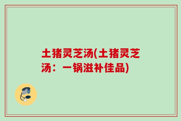 土猪灵芝汤(土猪灵芝汤:一锅滋补佳品) 土猪灵芝汤(土猪灵芝汤:一锅滋补佳品)