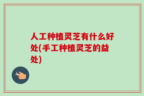 人工种植灵芝有什么好处(手工种植灵芝的益处)
