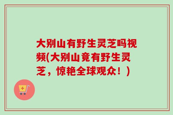 大别山有野生灵芝吗视频(大别山竟有野生灵芝，惊艳全球观众！)