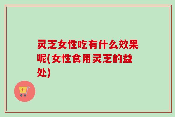 灵芝女性吃有什么效果呢(女性食用灵芝的益处) 灵芝女性吃有什么效果呢(女性食用灵芝的益处)
