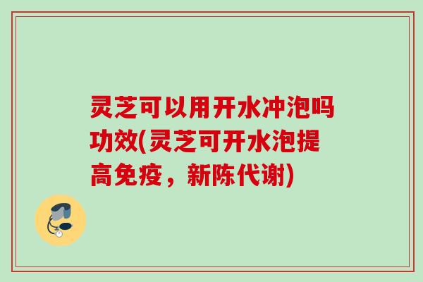 灵芝可以用开水冲泡吗功效(灵芝可开水泡提高免疫，)