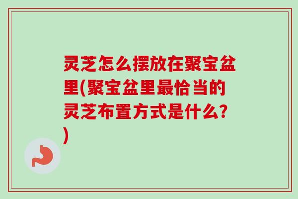 灵芝怎么摆放在聚宝盆里(聚宝盆里恰当的灵芝布置方式是什么？)