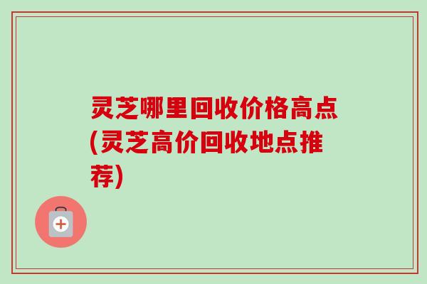 灵芝哪里回收价格高点(灵芝高价回收地点推荐)