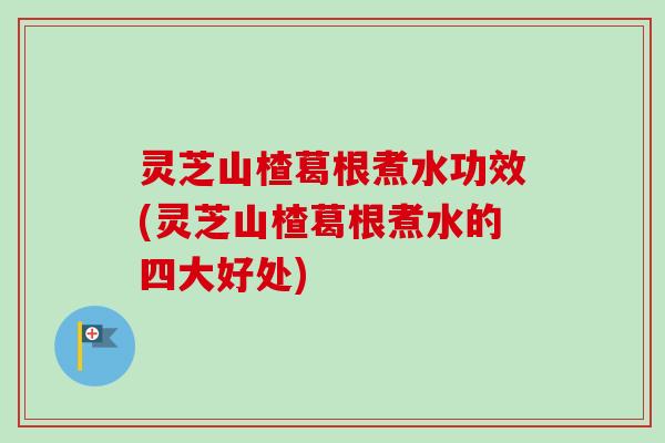 灵芝山楂葛根煮水功效(灵芝山楂葛根煮水的四大好处) 灵芝山楂葛根煮水功效(灵芝山楂葛根煮水的四大好处)