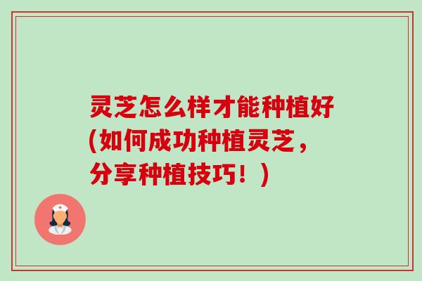 灵芝怎么样才能种植好(如何成功种植灵芝,分享种植技巧!) 灵芝怎么样才能种植好(如何成功种植灵芝,分享种植技巧!)