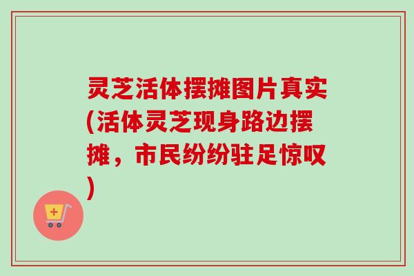灵芝活体摆摊图片真实(活体灵芝现身路边摆摊，市民纷纷驻足惊叹)