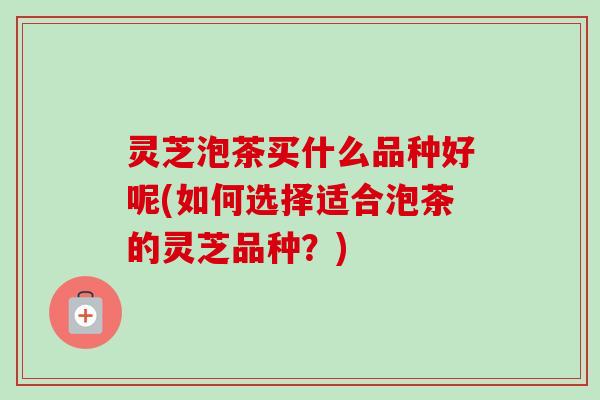 灵芝泡茶买什么品种好呢(如何选择适合泡茶的灵芝品种？)