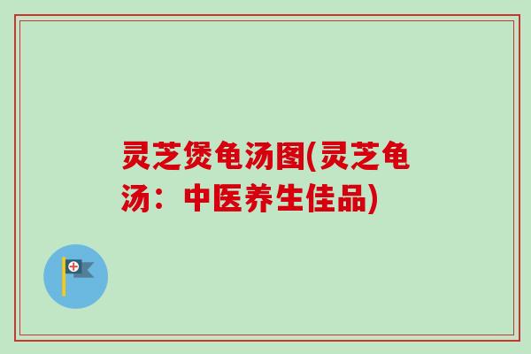 灵芝煲龟汤图(灵芝龟汤：中医养生佳品)