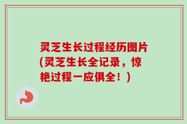 灵芝生长过程经历图片(灵芝生长全记录，惊艳过程一应俱全！)