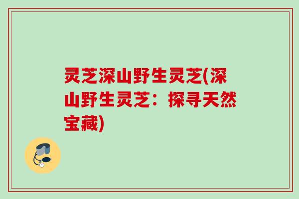 灵芝深山野生灵芝(深山野生灵芝：探寻天然宝藏)
