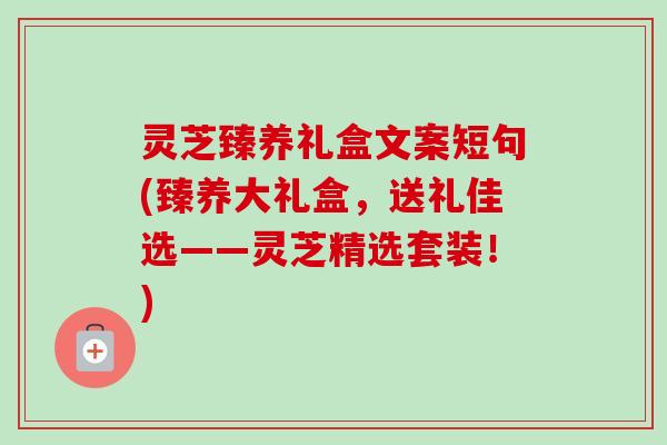 灵芝臻养礼盒文案短句(臻养大礼盒，送礼佳选——灵芝精选套装！)