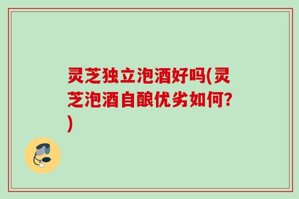 灵芝独立泡酒好吗(灵芝泡酒自酿优劣如何?) 灵芝独立泡酒好吗(灵芝泡酒自酿优劣如何?)