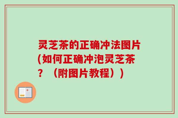 灵芝茶的正确冲法图片(如何正确冲泡灵芝茶?(附图片教程)) 灵芝茶的正确冲法图片(如何正确冲泡灵芝茶?(附图片教程))