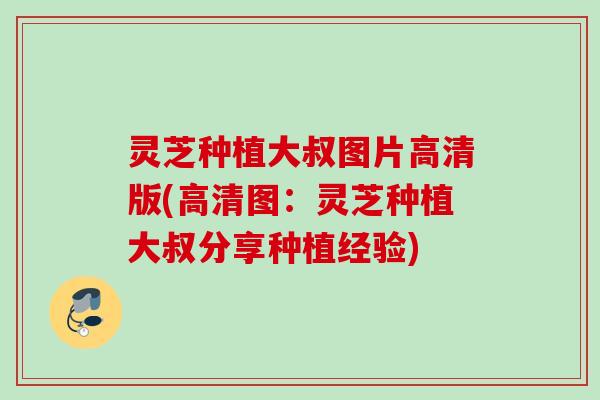 灵芝种植大叔图片高清版(高清图:灵芝种植大叔分享种植经验) 灵芝种植大叔图片高清版(高清图:灵芝种植大叔分享种植经验)