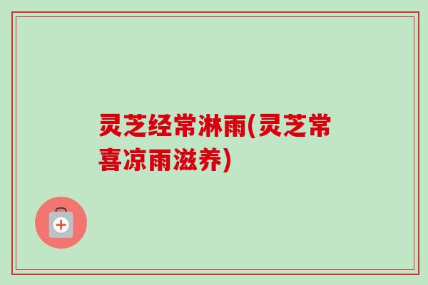 灵芝经常淋雨(灵芝常喜凉雨滋养) 灵芝经常淋雨(灵芝常喜凉雨滋养)