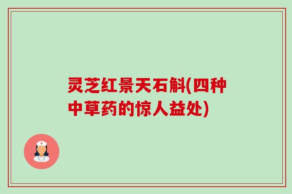 灵芝红景天石斛(四种中草药的惊人益处) 灵芝红景天石斛(四种中草药的惊人益处)
