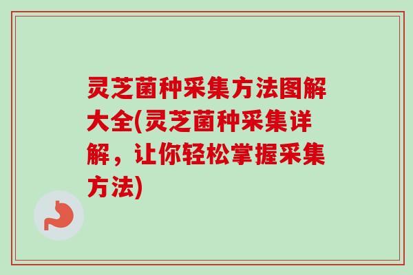 灵芝菌种采集方法图解大全(灵芝菌种采集详解,让你轻松掌握采集方法) 灵芝菌种采集方法图解大全(灵芝菌种采集详解,让你轻松掌握采集方法)