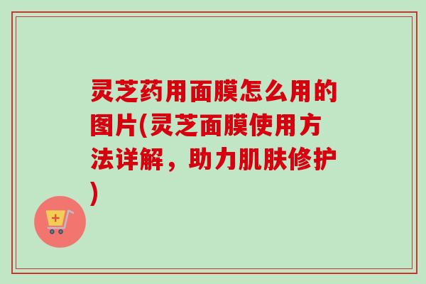 灵芝药用面膜怎么用的图片(灵芝面膜使用方法详解，助力修护)
