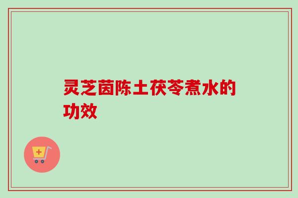 灵芝茵陈土茯苓煮水的功效 灵芝茵陈土茯苓煮水的功效