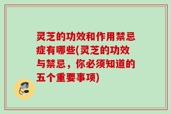 灵芝的功效和作用禁忌症有哪些(灵芝的功效与禁忌，你必须知道的五个重要事项)