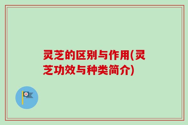 灵芝的区别与作用(灵芝功效与种类简介)