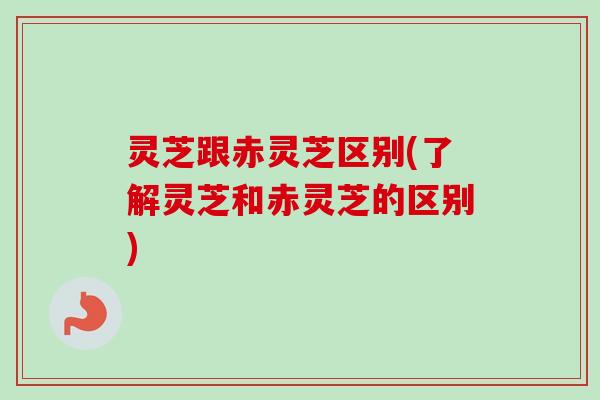 灵芝跟赤灵芝区别(了解灵芝和赤灵芝的区别)