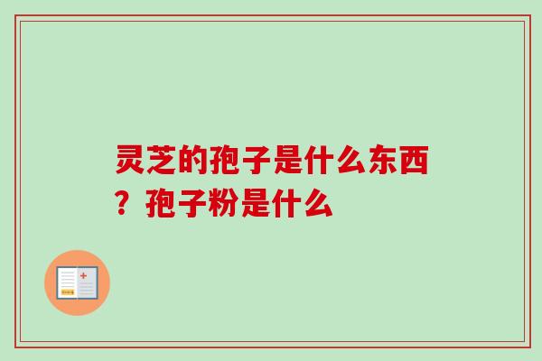 灵芝的孢子是什么东西?孢子粉是什么 灵芝的孢子是什么东西?孢子粉是什么