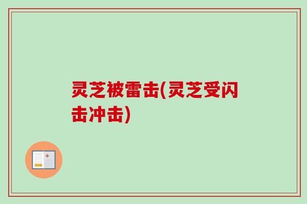 灵芝被雷击(灵芝受闪击冲击) 灵芝被雷击(灵芝受闪击冲击)
