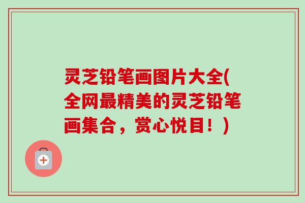 灵芝铅笔画图片大全(全网精美的灵芝铅笔画集合,赏心悦目!) 灵芝铅笔画图片大全(全网精美的灵芝铅笔画集合,赏心悦目!)