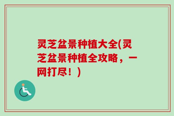 灵芝盆景种植大全(灵芝盆景种植全攻略,一网打尽!) 灵芝盆景种植大全(灵芝盆景种植全攻略,一网打尽!)