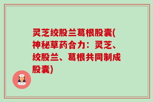 灵芝绞股兰葛根股囊(神秘草药合力：灵芝、绞股兰、葛根共同制成股囊)