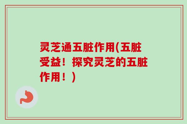 灵芝通五脏作用(五脏受益！探究灵芝的五脏作用！)