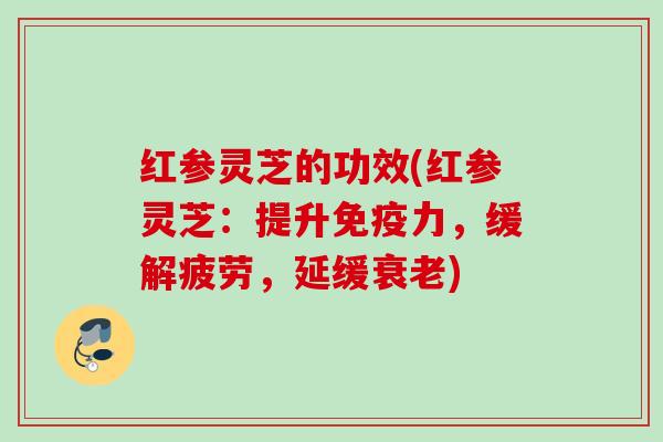 红参灵芝的功效(红参灵芝:提升免疫力,缓解疲劳,延缓) 红参灵芝的功效(红参灵芝:提升免疫力,缓解疲劳,延缓)