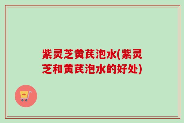 紫灵芝黄芪泡水(紫灵芝和黄芪泡水的好处) 紫灵芝黄芪泡水(紫灵芝和黄芪泡水的好处)