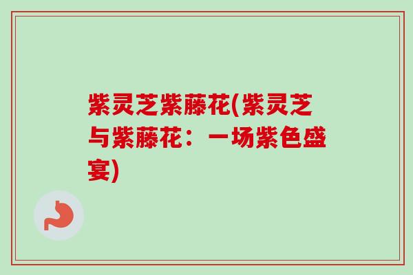 紫灵芝紫藤花(紫灵芝与紫藤花:一场紫色盛宴) 紫灵芝紫藤花(紫灵芝与紫藤花:一场紫色盛宴)