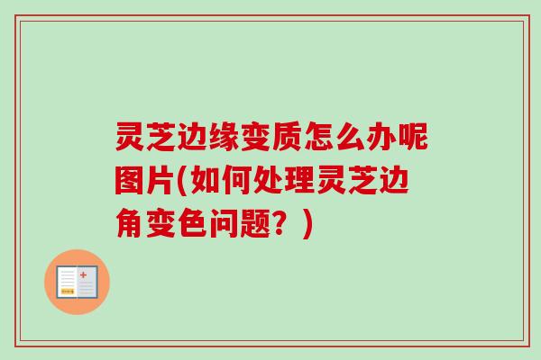 灵芝边缘变质怎么办呢图片(如何处理灵芝边角变色问题?) 灵芝边缘变质怎么办呢图片(如何处理灵芝边角变色问题?)
