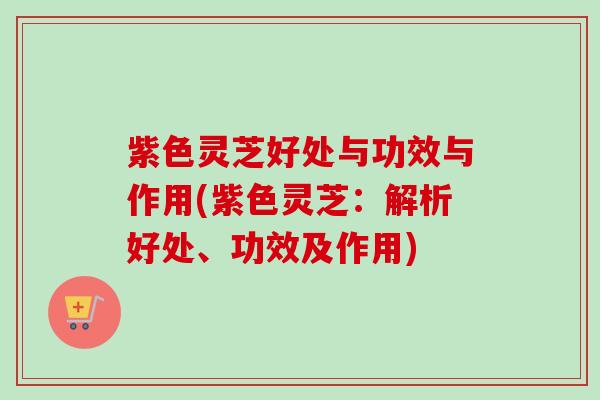 紫色灵芝好处与功效与作用(紫色灵芝：解析好处、功效及作用)