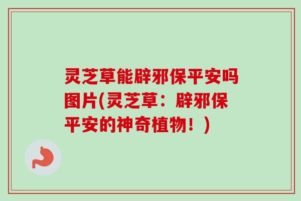 灵芝草能辟邪保平安吗图片(灵芝草:辟邪保平安的神奇植物!) 灵芝草能辟邪保平安吗图片(灵芝草:辟邪保平安的神奇植物!)