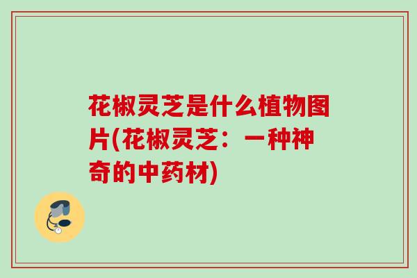 花椒灵芝是什么植物图片(花椒灵芝:一种神奇的材) 花椒灵芝是什么植物图片(花椒灵芝:一种神奇的材)