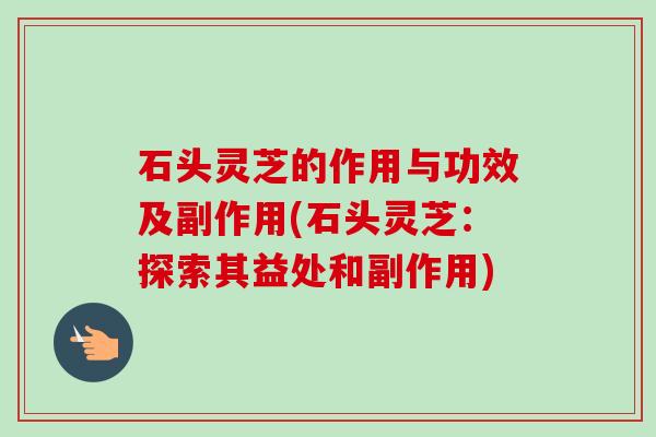 石头灵芝的作用与功效及副作用(石头灵芝:探索其益处和副作用) 石头灵芝的作用与功效及副作用(石头灵芝:探索其益处和副作用)